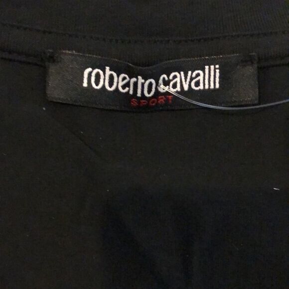 Roberto Cavalli Snake-Print Logo Tee | Large - Picture 5 of 9